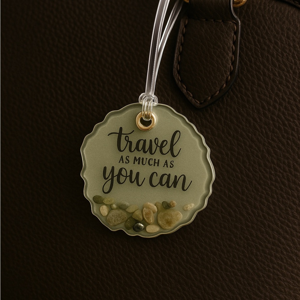 Brown Bag with Travel Tag